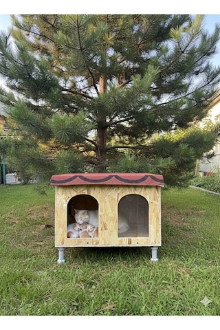 Dabanlıoğlu Dış Mekan Xxl Su Ve Rüzgar Geçirmez Demonte Kedi Evi Sokak Hayvanları Kedi Köpek