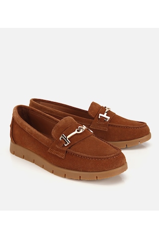 Hotiç Kadın Süet Deri Taba Yumuşak Tabanlı Tokalı Günlük Loafer 01ayh320570a370 01ayh320570a370 Taba