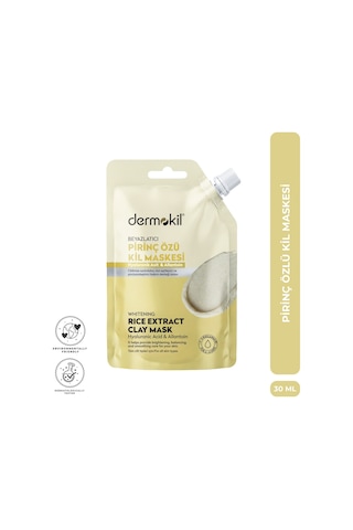 Dermokil Beyazlatıcı Etkili Pirinç Özü Kil Maske 30 Ml