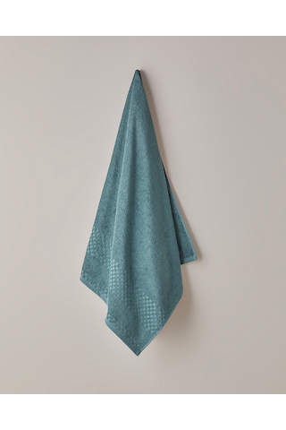 English Home Border Check Pamuk Banyo Havlusu 70x140 Cm Petrol Petrol