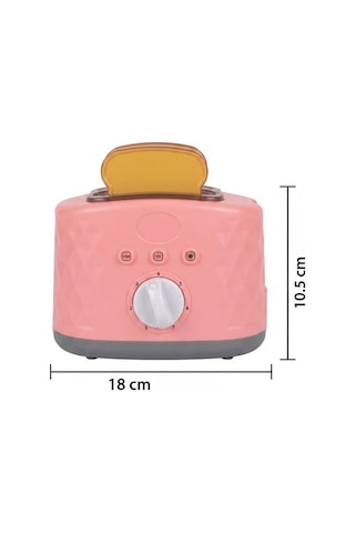 Sevimli Pembe Tost Makinesi Seti - Zamanlayıcılı Ve Fırlatmalı Tost Makinesi Ve Simülasyon Ekmeği