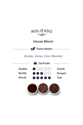 Moliendo Finest Coffee House Blend Öğütülmüş Filtre Kahve 250 G