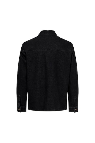 Only & Sons Onskodyl Box Pim Erkek Denim Gömlek 22038475 Siyah