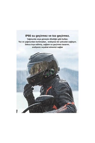 Hubrendy D2-6x 1000m Mesafeli 6 Kanallı İntercom Bluetooth Motosiklet Kask Kulaklığı İntercom 61423588