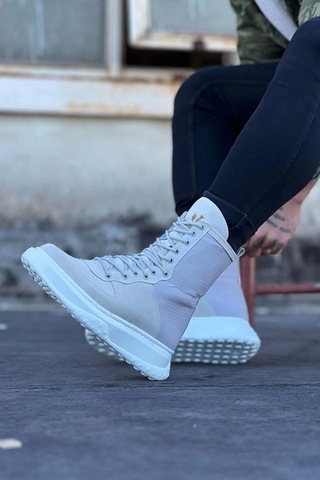 Wagoon Wg012 Gri Süet Uzun Bağcıklı Bot Çok Renkli