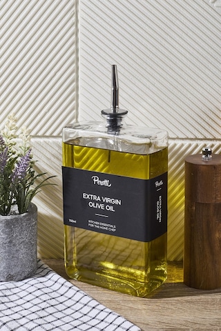 Molivet 750ml Silver Kapak Cam Yağdanlık-sosluk-sirkelik