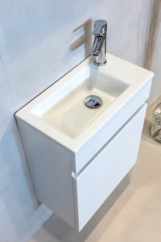 Joy Banyo Dolabı Seti 45 Cm Parlak Beyaz Aynalı Lavabolu Mdf Parlak Beyaz