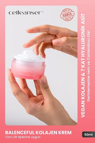 Celleanser Yoğun Nemlendirici Kırışıklık Karşıtı Kolajen Bakım Kremi 50 ML