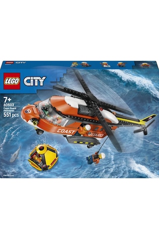 LEGO® City Sahil Güvenlik Helikopteri 60503 - 7 Yaş ve Üzeri Çocuklar için 4 Minifigür İçeren Yaratıcı Oyuncak Yapım Seti (551P)