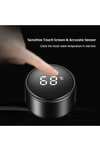 Besthome1 Akıllı Dokunmatik Ekranlı 500ml Sızdırmaz Paslanmaz Çelik Termal Bardağı