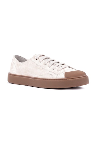 Shoetyle - Hakiki Deri Bej Rengi Erkek Sneaker - 666-03-80 -1544