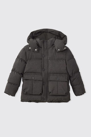 Panço Erkek Çocuk Çıkarılabilir Kapüşonlu Gri Mont 2621bk21011