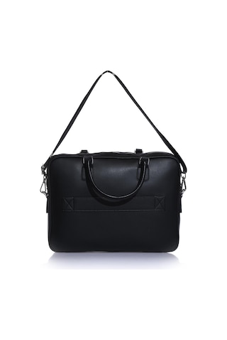Fossil 2038 Vegan Deri Laptop Çantası Evrak Çantası Unisex Şık Tasarım Siyah