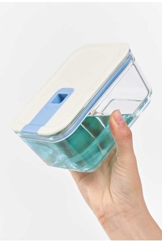 Neoflam Perfect Seal Dikdörtgen Cam Saklama Kabı 2300 ML Beyaz