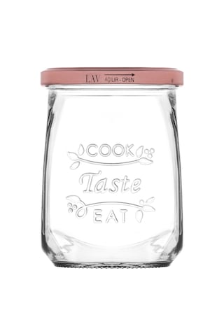 LAV Tasty Cam Kavanoz Tekli Orta Boy 550 ml Metal Kapaklı (Erzak Saklama/Turşu Kavanozu )