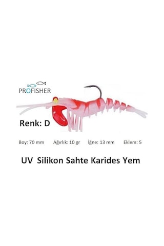 PROFISHER TPR Fosforlu Silikon Sahte Yem 7 cm 10 gr 5 Eklem-BD