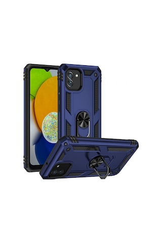 Smcase Samsung Galaxy Uyumlu A04 Kılıf Vega Yüzüklü Tank Kapak