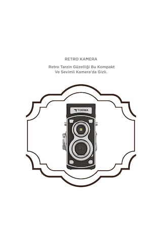 Torima CMR44 Mini Retro Dijital Fotoğraf Makinesi Siyah
