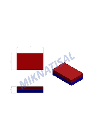 40X25X10Mm Neodyum Mıknatıs