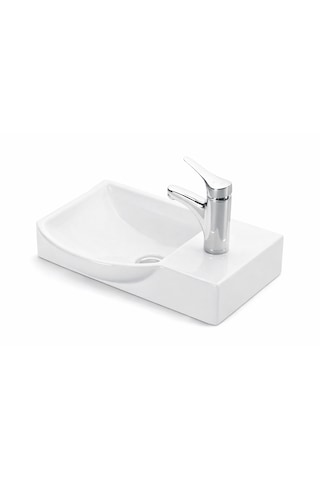 Lapino Litos 45 Cm Mobilya Uyumlu Mini Lavabo Beyaz