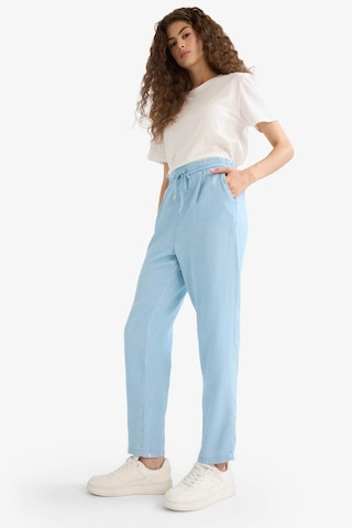 Defacto Pull On Carrot Fit Yüksek Bel Bilek Boy Akışkan Kumaş Yıkamalı Pantolon D8236AX25SM İndigo
