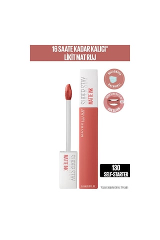 Maybelline New York Super Stay Matte Ink Likit Ruj 130 Self-Starter
