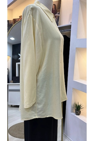 Invee İnvee Gömlek 7187 Sari