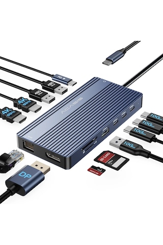 Acasis Ds0202 14in1 Usb-c Docking Station 2x4k Hdmı Dp 100w Pd 10gbps Ethernet
