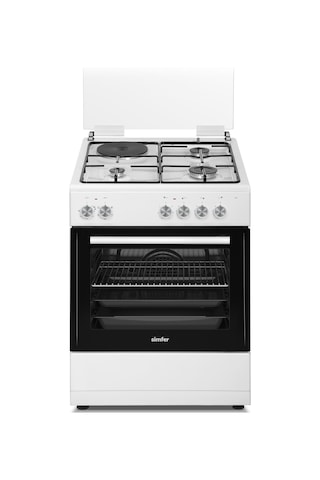 Simfer 1242 Tam Boy Fırın 3G+1E Hotplate Turbo 6 Fonksiyon Beyaz