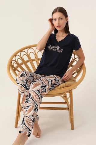 Arnetta 2915 Kadın Kısa Kol Pijama Takımı Lacivert