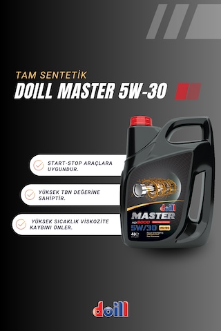 Doill Master 5W-30 API SM/CF ACEA A5/B5 Tam Sentetik Motor Yağı 4 L