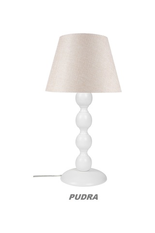 7 Renk Büyük Boncuk Abajur Beyaz Ayak Diğer