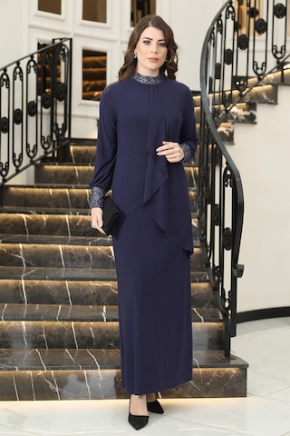 Efsane Tesettür Elbise Lacivert Lacivert