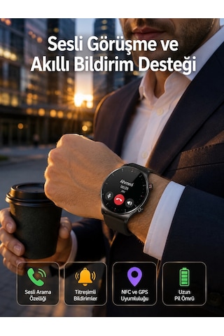 Akıllı Saat Adımsayar Nabız Ölçer Titreşim Özellikli Çağrı Cevaplama Sosyal Medya Yeni Nesil