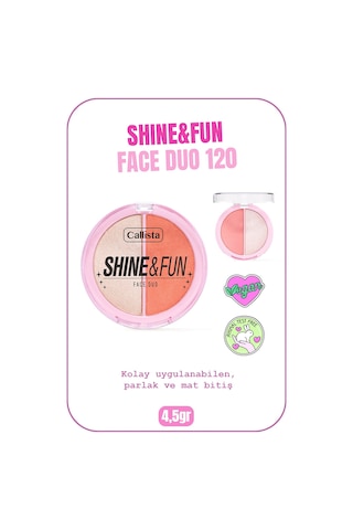 Callista Shine & Fun Face Duo Allık & Aydınlatıcı Paleti 120 Dream Team