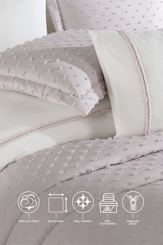 Elart Nora Çeyiz Paketi 7 Parça Vizon Vizon