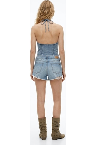 LTB Alısıa Mini Distressed Mid Indigo Jean Şort