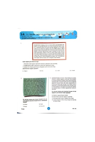 8.sınıf Lgs Deneme Sınavı - Sözel Bölüm - 4 Kitapcık
