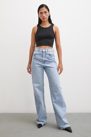 Never More Basic Crop Top Siyah Siyah