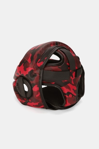 Titan Sport Yüz Korumalı Boks Kaskı , Kırmızı Siyah Kamuflaj Desenli Model Kırmızı - Siyah
