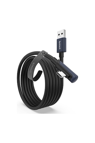 Syntech Bağlantı Kablosu 10 Ft Quest2/pico 4 Aksesuarları Ve Pc/steam Vr, Yüksek Hızlı Pc Veri Transferi, Vr Kulaklık Ve Oyun Bilgisayarı İçin Usb C Kablosu Sku: Smgstk4dc25ccffc