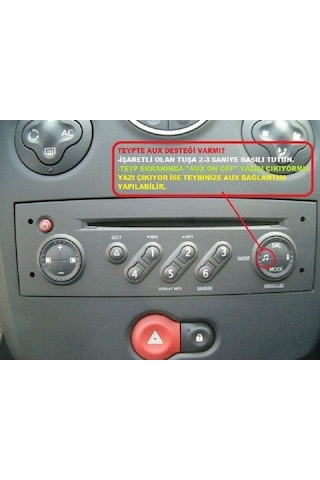 Megan Clio Kango 2 Cd Çalar Teyp için Aux Usb Bluetooth Mp3 Modül 50 Cm