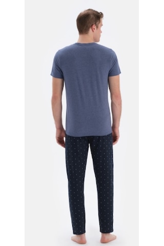 Eros 33020 Kısa Kol Erkek Pijama Takımı İndigo Mavi Indigo - Mavi