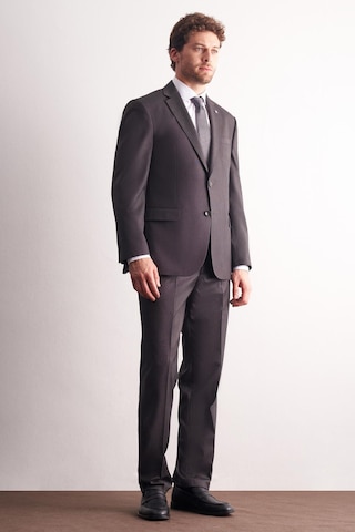 İmza Kahverengi Mono Yaka Kendinden Desenli Esnek Bel 4 Drop Comfort Fit Takım Elbise 1001255169 Kahverengi