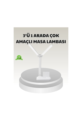 Led Işıklı Masa Lambası - Göz Yormayan Kısılabilir Ve Esnek Başlıklı Renkli