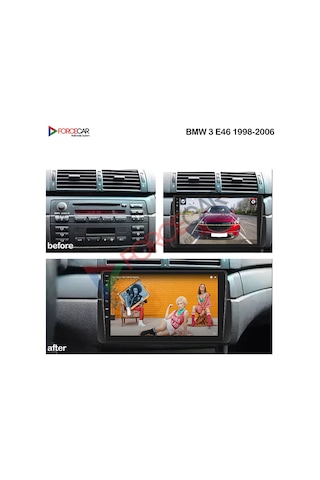 BMW E46  ANDROİD MULTİMEDYA 2_32 KABLOSUZ CARPLAY