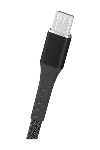 FitPlus Strong ST-111 Micro USB Data/Şarj Kablosu 3A 1 MT- Siyah