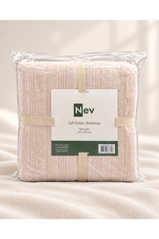 Özdilek Nev Serisi Soft Embos Tek Kişilik Battaniye 150x220 - Kemik