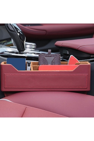 Suntek Araba Koltuğu Gap Organizatör Pu Deri Kırmızı
