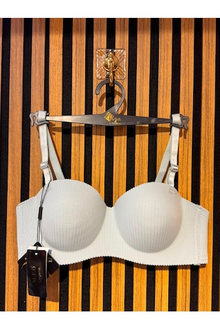 101Dzyn Ö.m.f Lingerie Kadın Fitilli Lazer Kesim Dikişsiz Balensiz Avuç İçi El Dolgulu Push Up Sütyen Açık Mavi